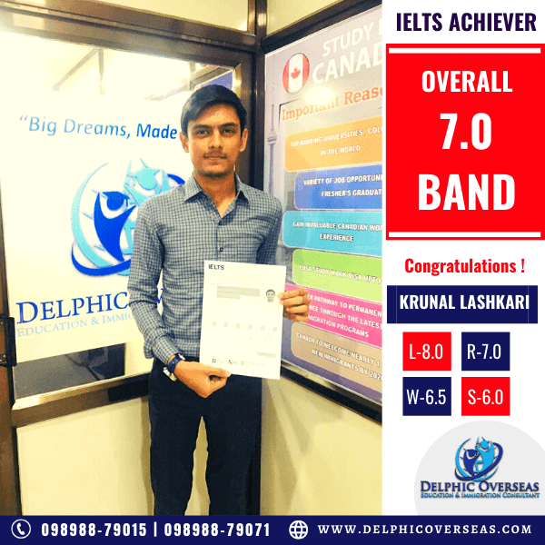 IELTS Score : KRUNAL LASHKARI