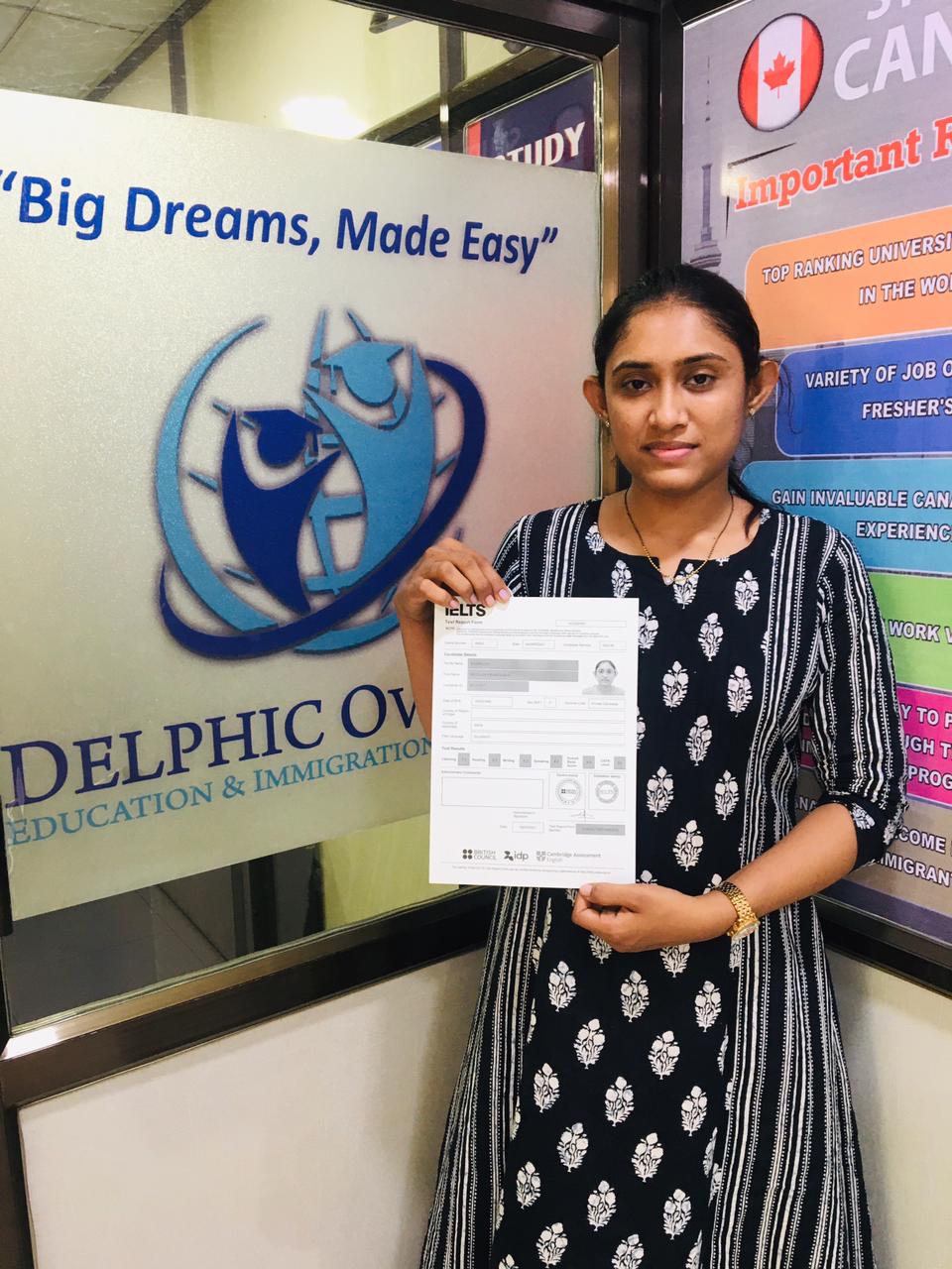 IELTS Score : MEERA DHAMELIYA