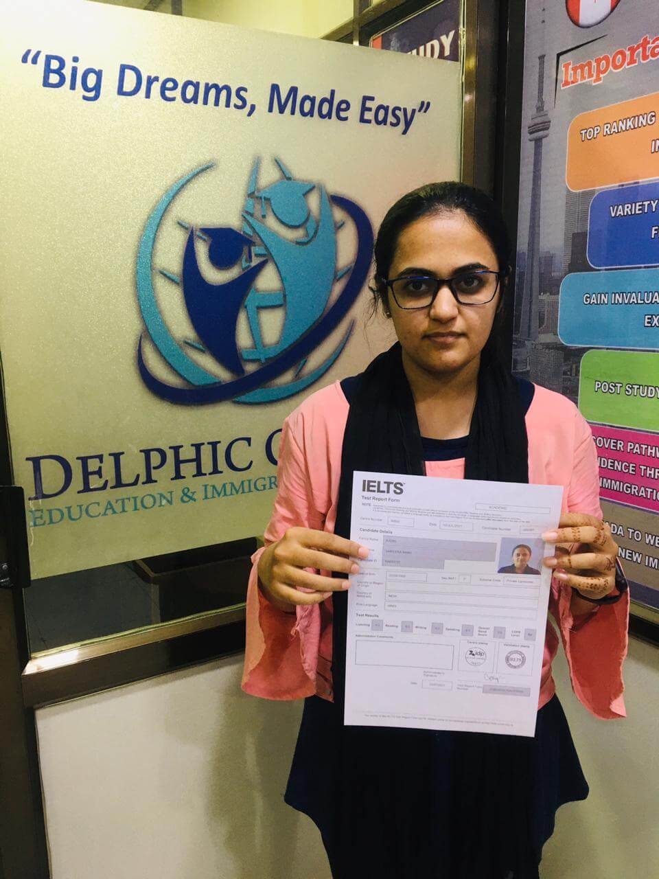 IELTS Score : SAMEERA KADRI